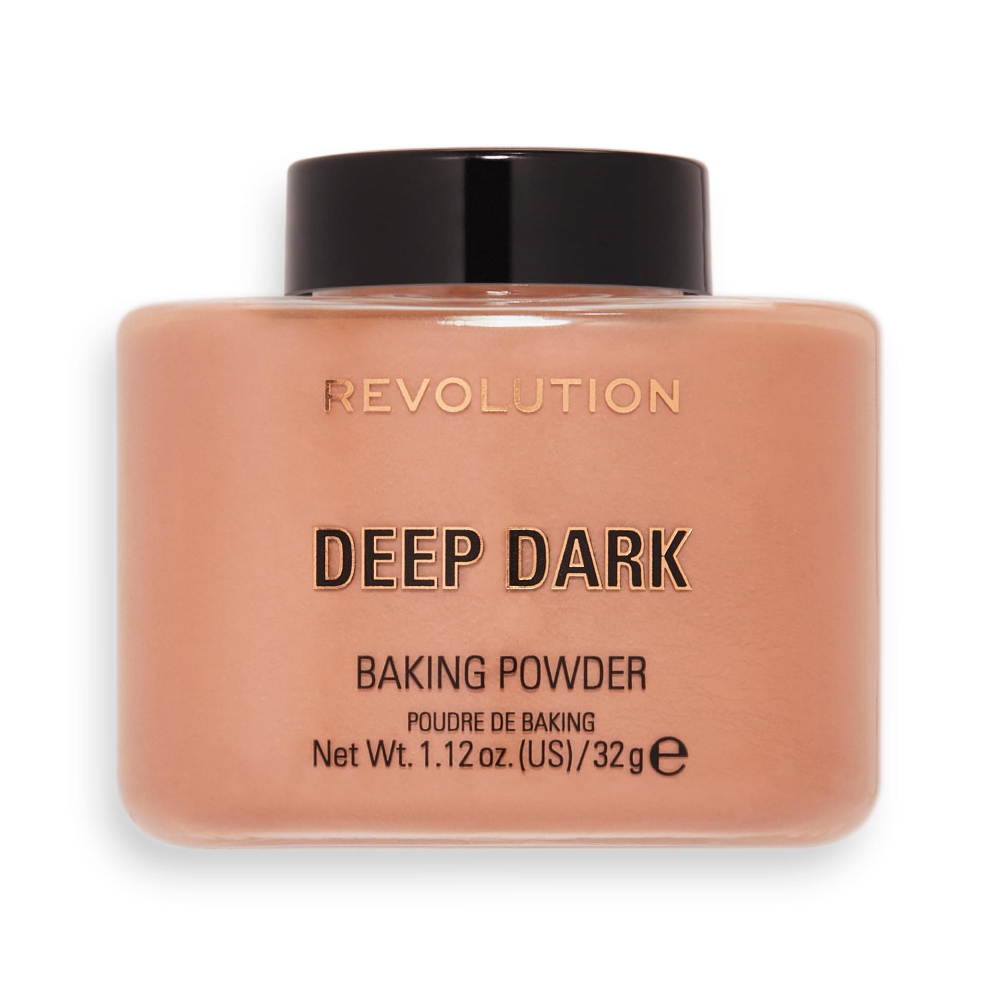 Revolution, Loose Baking Powder, Makeup Setting Powder, Long-Lasting Coverage, Mattifies & Reduces Shine, Deep Dark, 1.12 oz