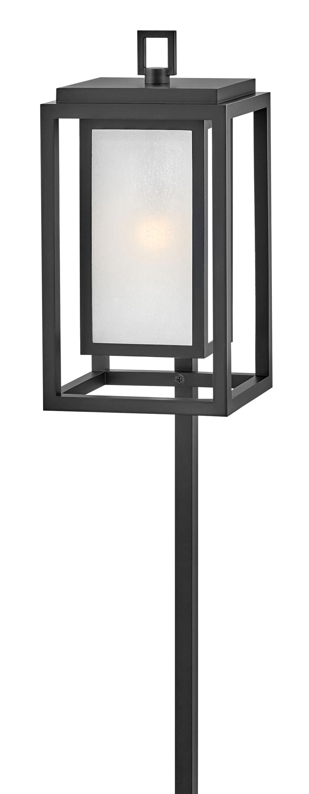 Republic Low Voltage Path Light, Composite, Etched Glass Panels, LED Included, Anti-Fading Finish, Black Finish