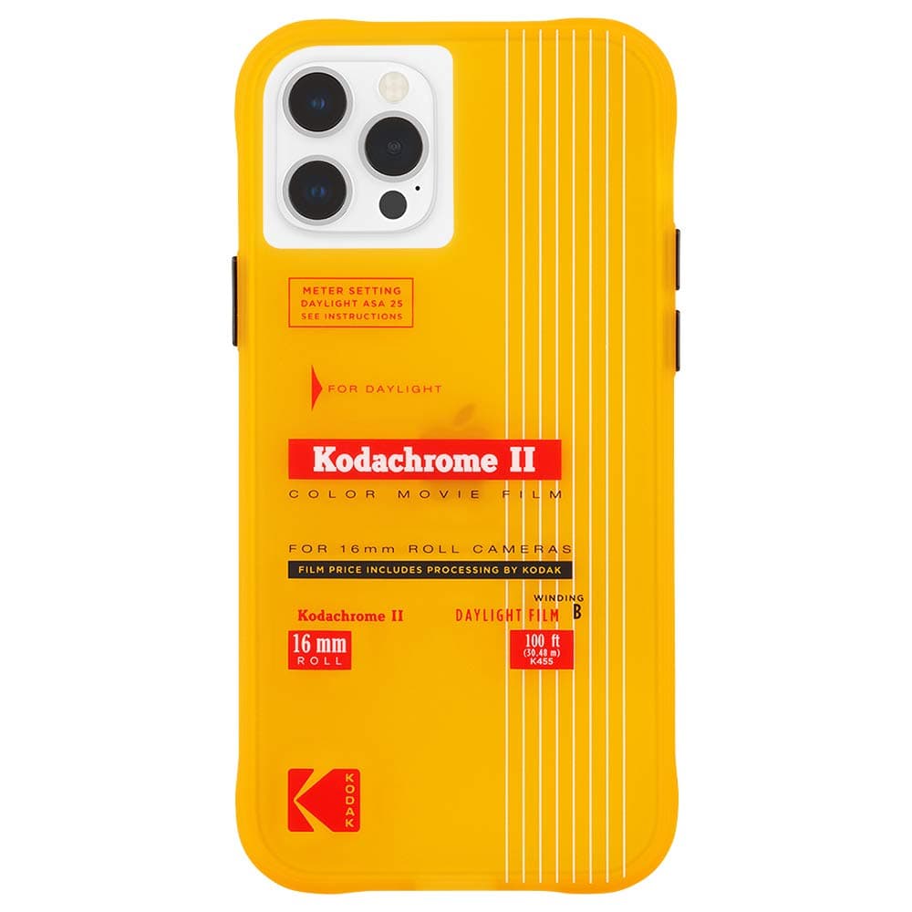 Case-Mate Kodak x Case for iPhone 12 Pro Max (5G) - 10 ft Drop Protection - 6.7 Inch - Vintage Yellow