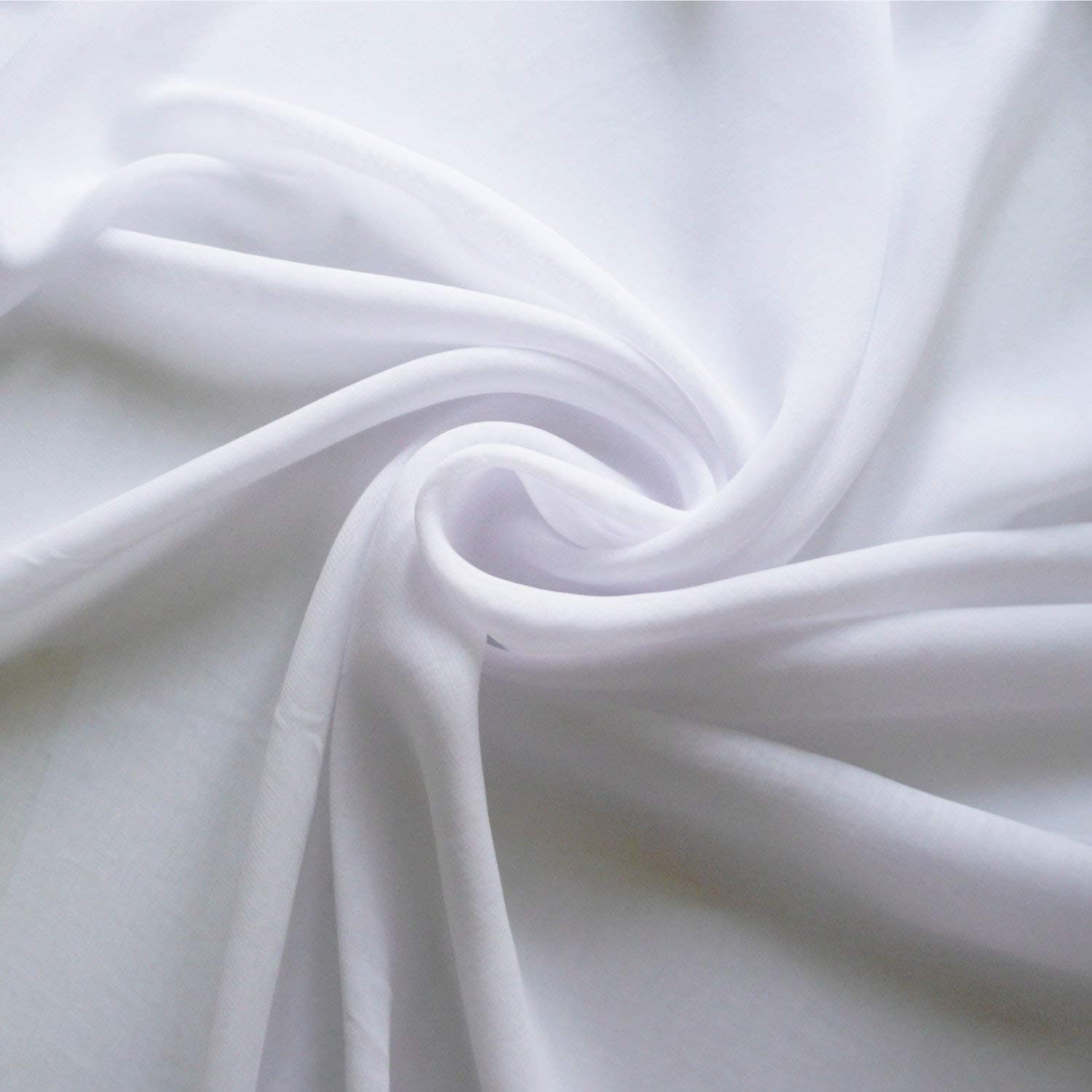 58" White Solid Color Sheer Chiffon Fabric by The Bolt - 100 Yards - Wholesale Price - Lightweight & Versatile for Wedding Drapery, Apparel, Event Decorations, DIY Crafts, and More