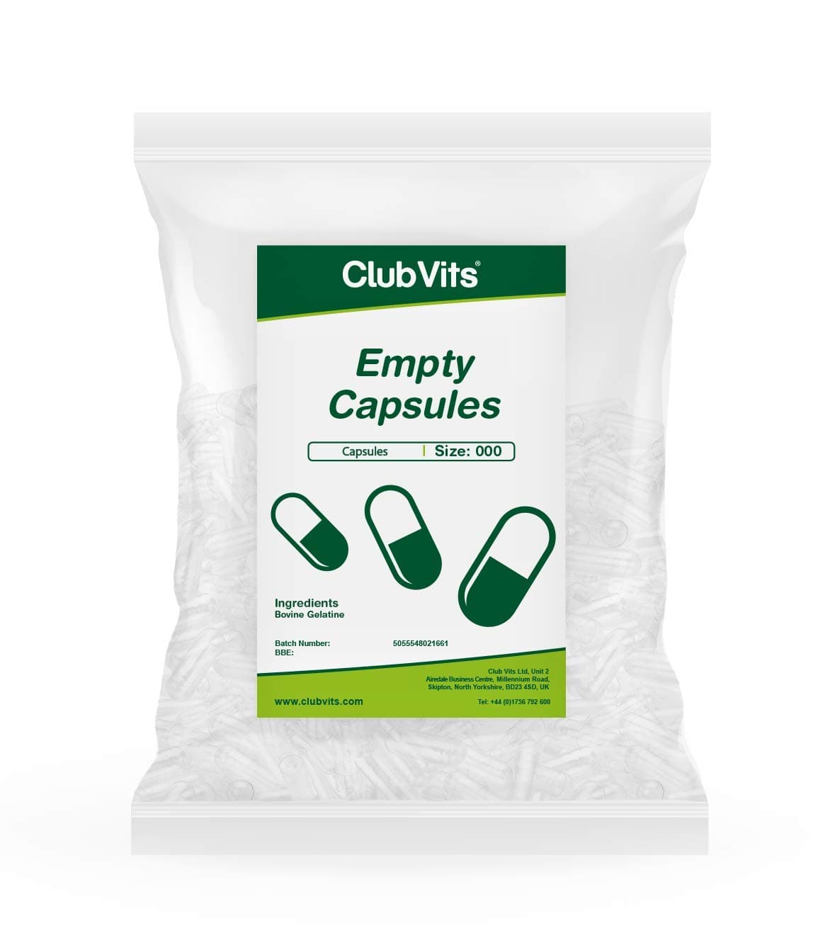 Size 000 Empty Capsules - Self Fill Gelatin 100 Capsules