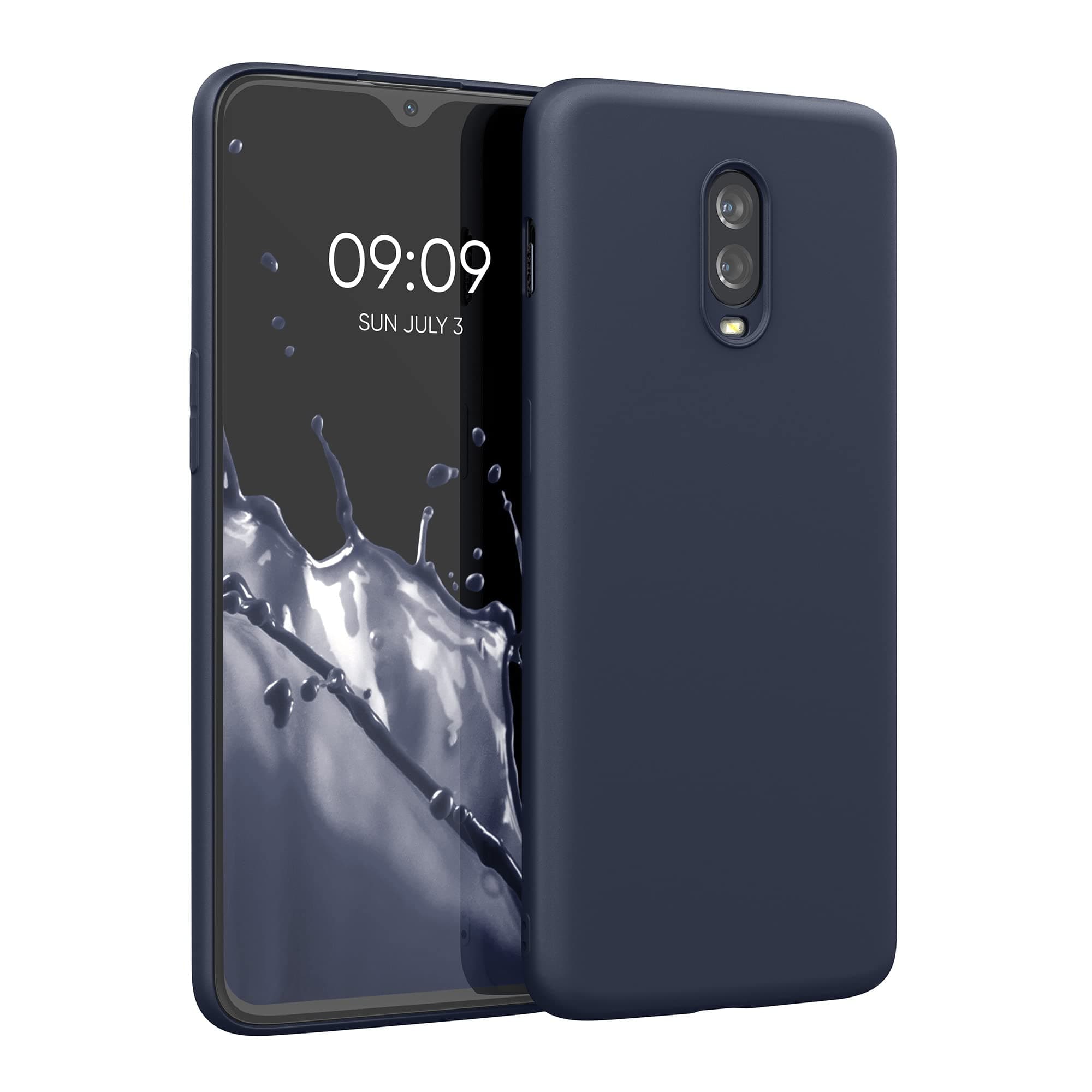 Case Compatible with OnePlus 6T Case - Slim Protective TPU Silicone Phone Cover - Dark Blue Matte