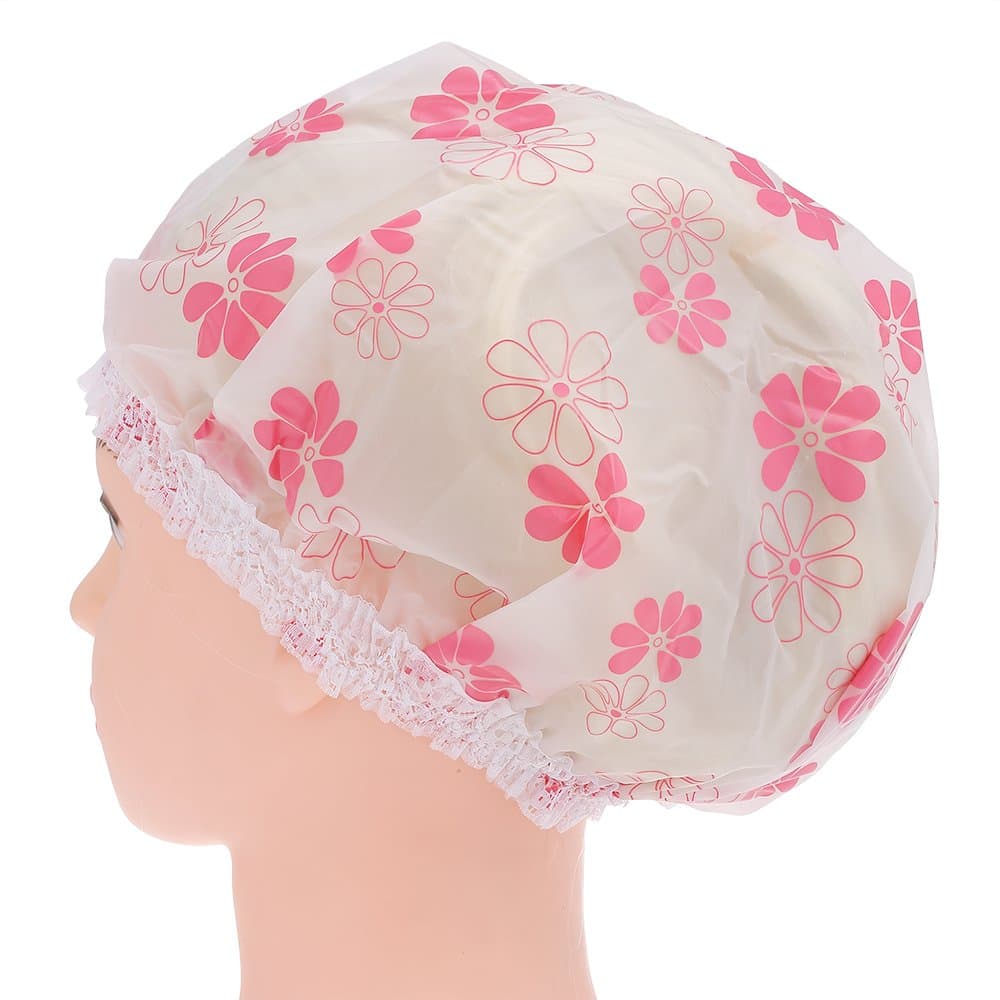 Anself Net Plastic Waterproof Elastic Head Cover Shower Cap