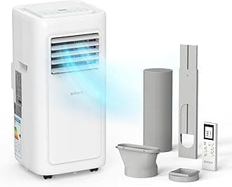 Bonnlo 8000BTU Portable Air Conditioner, 4-in-1 Air Conditioning Unit, Dehumidifier, Sleep Mood, Fan with 2 Speeds - Remote Control and Digital Display, 24H Timer, with Window Kit