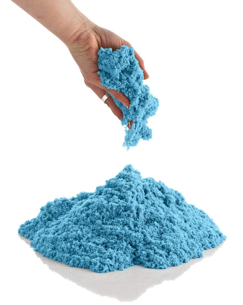 2 Pound Refill Pack - Moldable Indoor Play Sand in Resealable Bag Blue