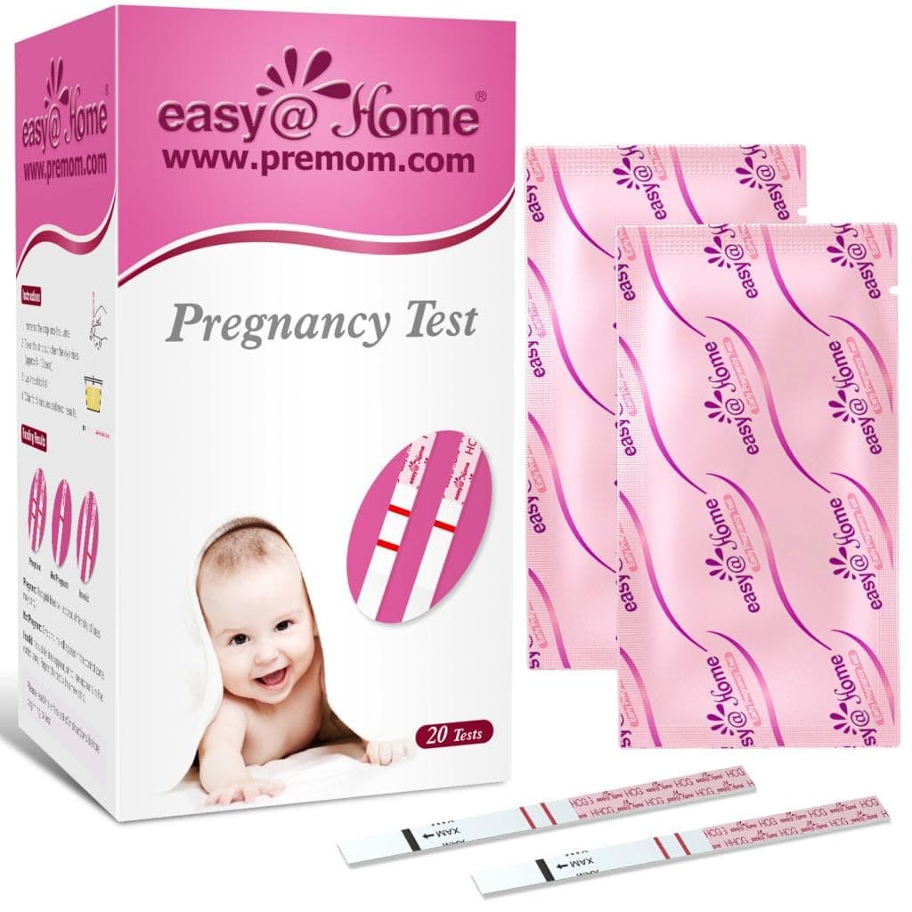 Easy@Home 20 Pregnancy Test Strips for Early Detection 10 MIU/ml-Width of 5mm