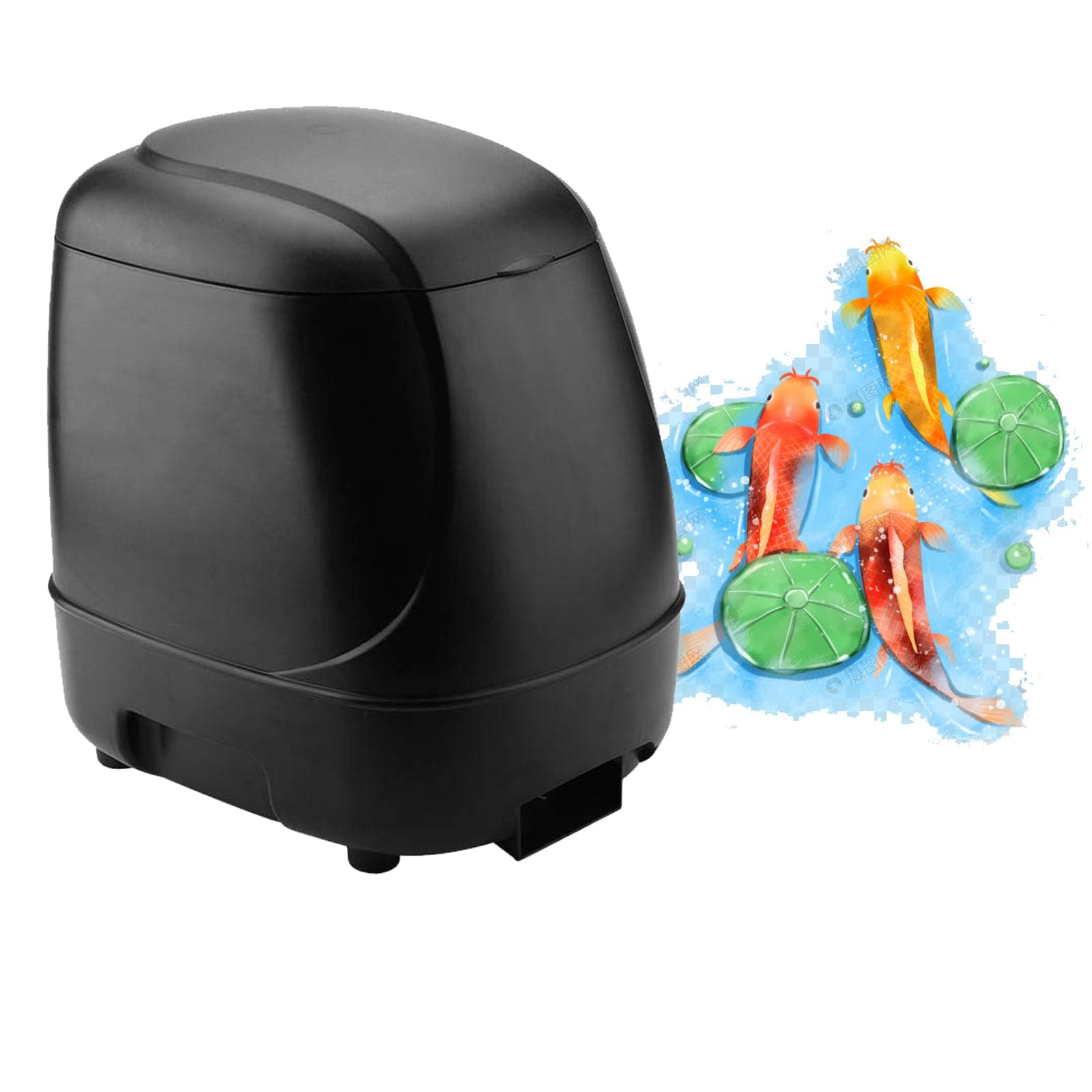 TEMU-SC 10L Pond feeder, Pond fish feeder, Automatic fish feeder for pond, Timer High Capacity for Vacations & Hot or cold weather(battery powered)