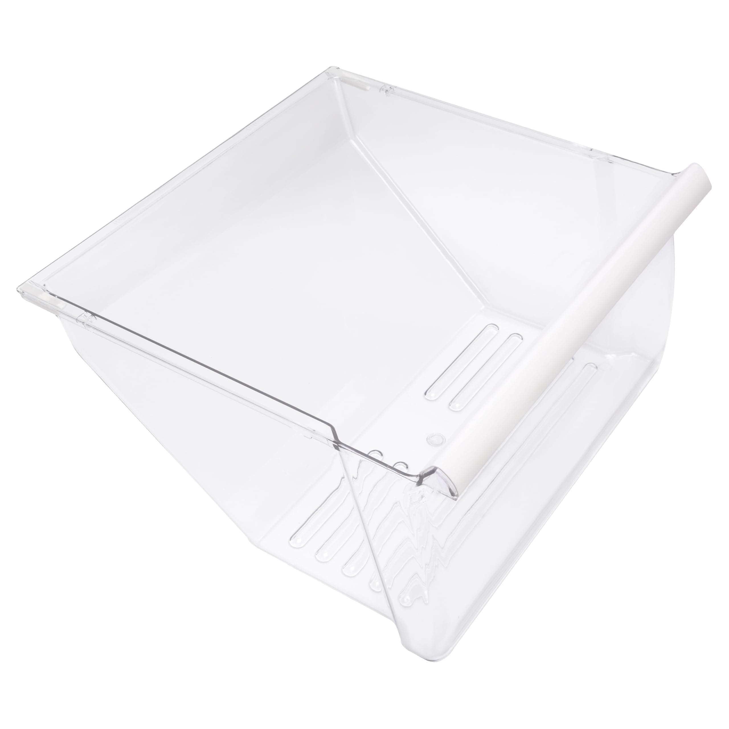 2188664 Crisper Drawer Bin (Lower) Replacement for WP2188664 Compatible with Whirlpool, Kenmore, Maytag, Kitchenaid Refrigerator Clear Crisper Pan W/White Handle Plastic(PS)
