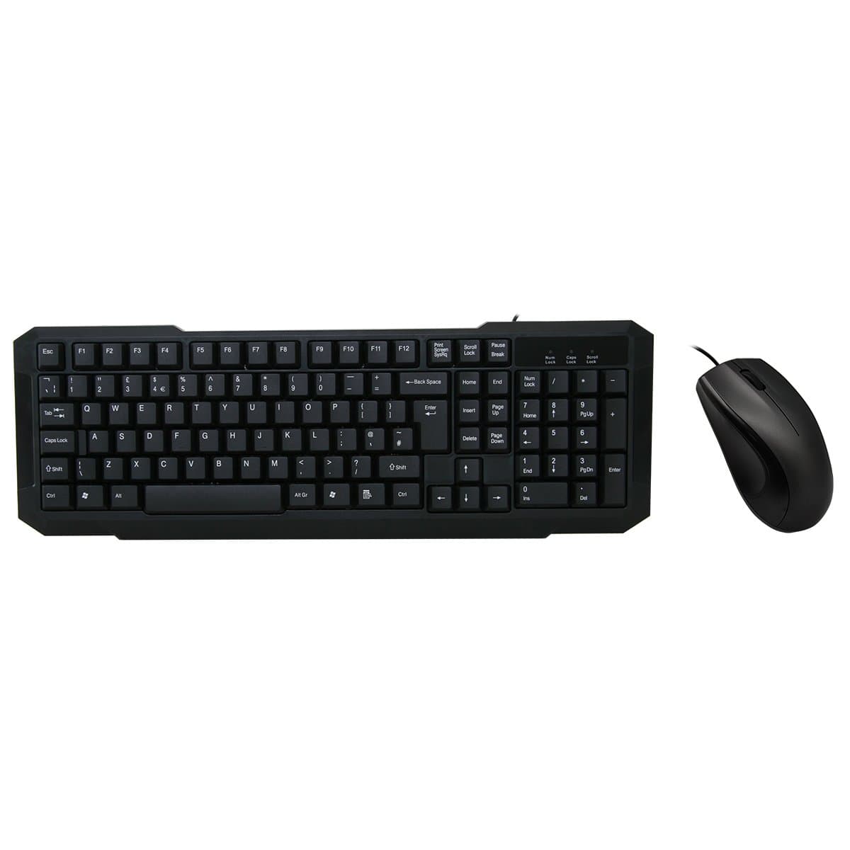 Wired USB Desktop Keyboard & Mouse Combo/UK QWERTY Key Layout/Compatible with Microsoft Windows 98SE/2000/ME/XP/Vista/7/8/8. 1/10 or higher and linux/Black/iCHOOSE