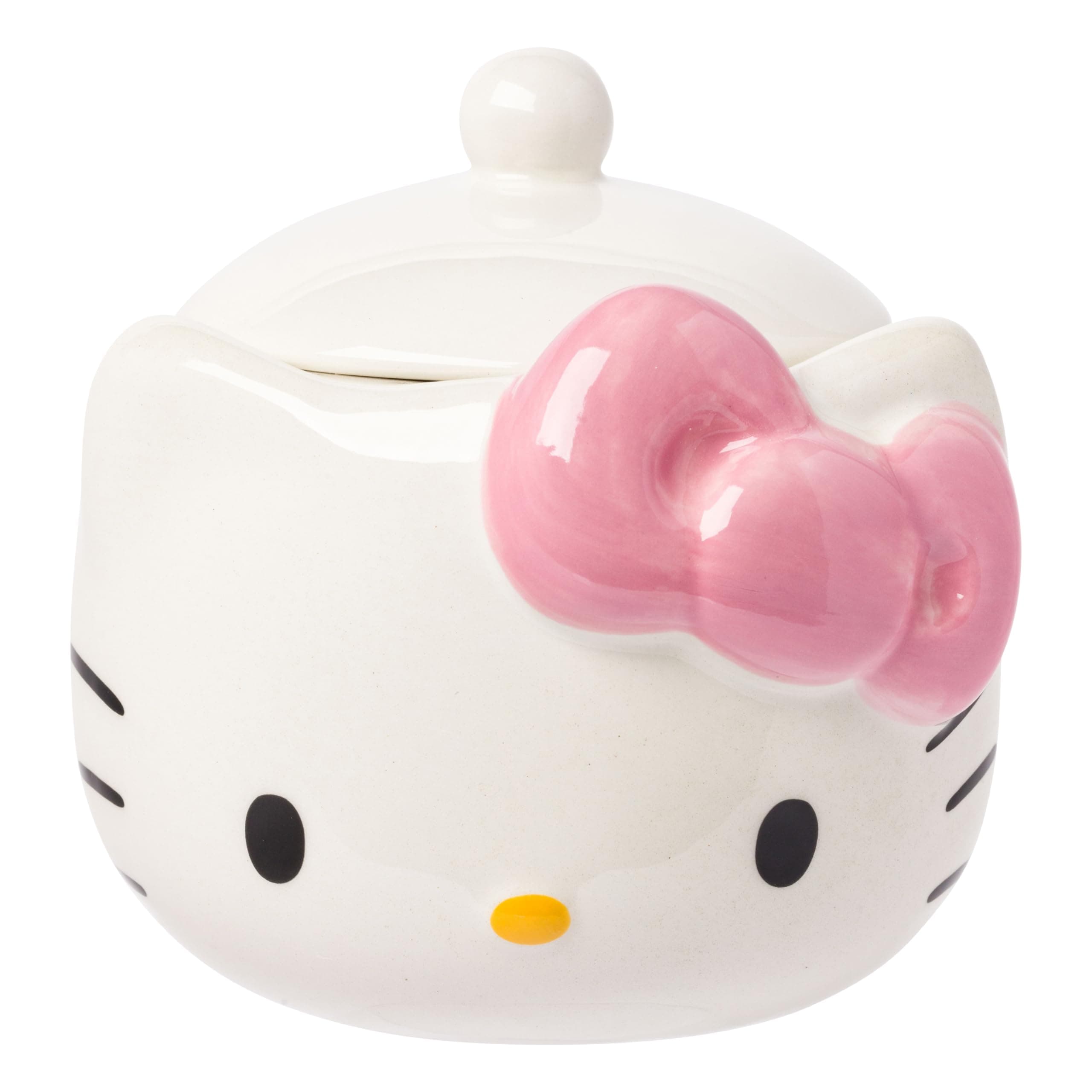 Silver Buffalo Hello Kitty Pink Bow Small Sculpted Ceramic Snack Jar