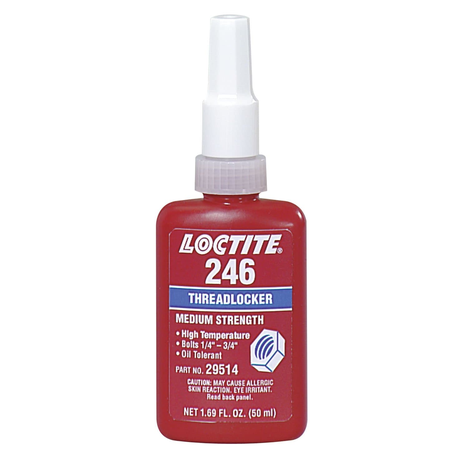 Loctite 246 High Temperature Medium Strength Threadlocker, 50 mL Bottle, Blue