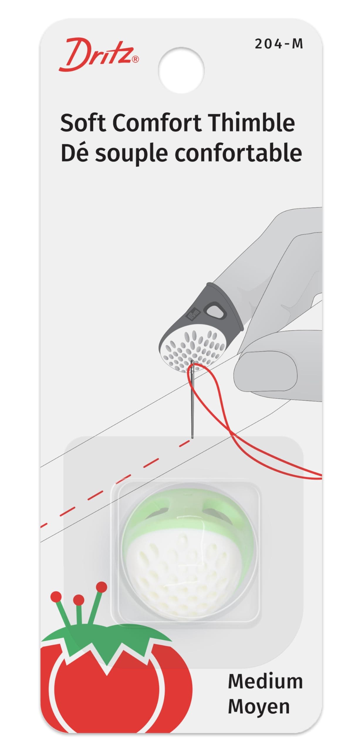 Dritz Soft Comfort Thimble-Medium, Other, Multicoloured, 2.94x7.62x12.06 cm