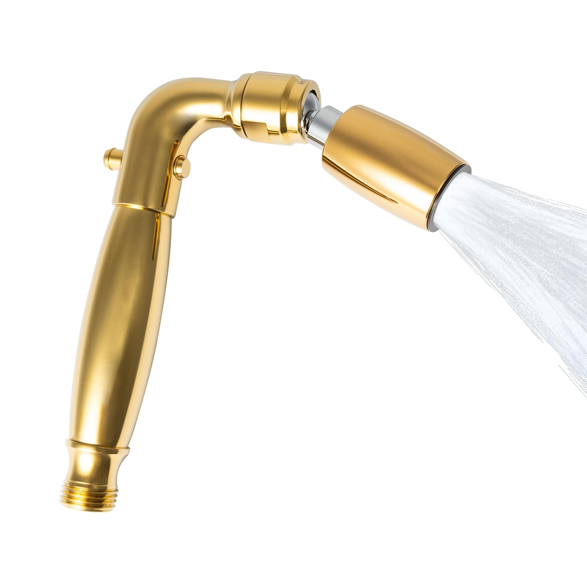 High Sierra® Solid Metal Handheld Shower Head, Lead-Free, with Built-In Trickle Valve. Shower Hose and Holder Not Included. High Pressure 2.0 GPM. Polished Brass