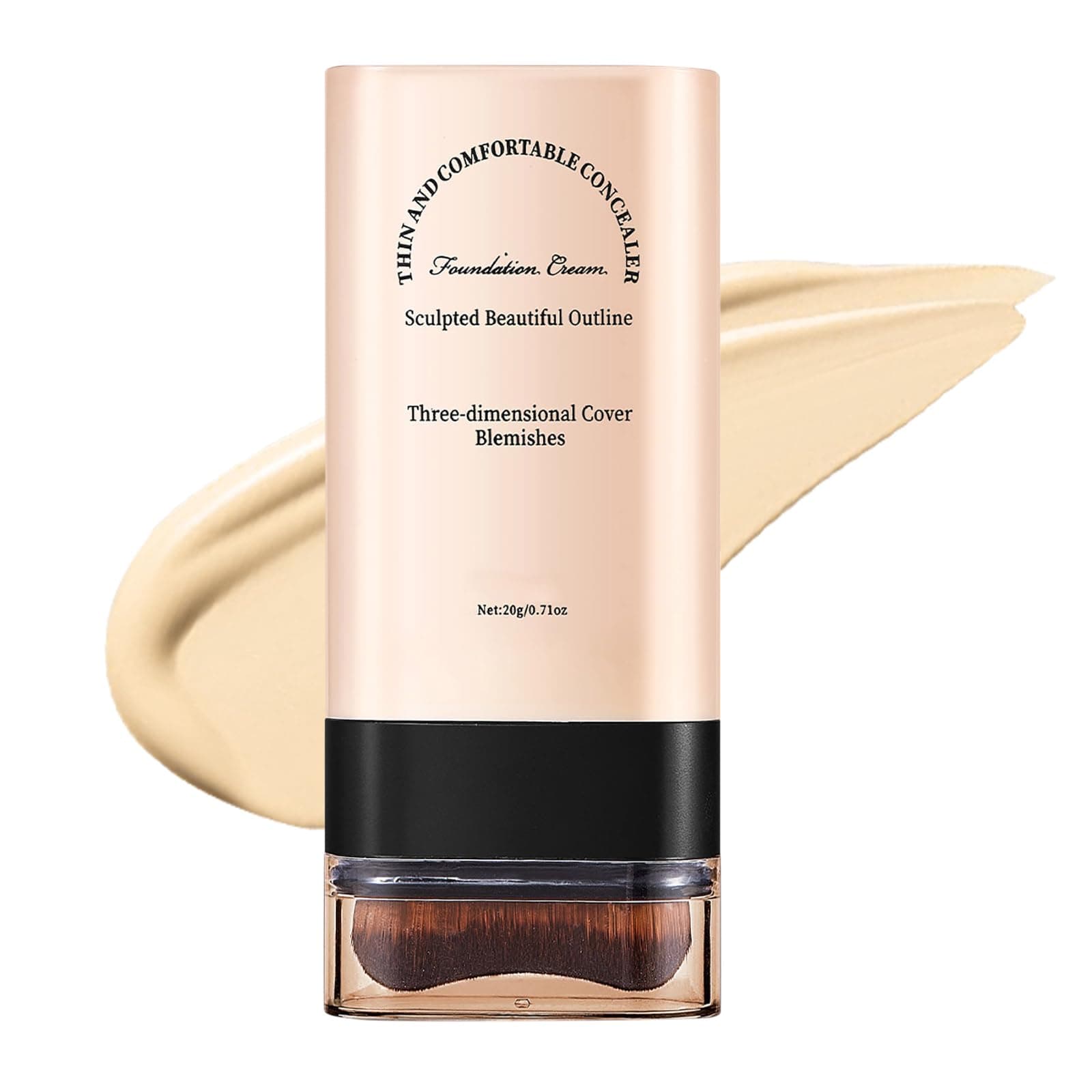 2 In 1 Foundation Stick Long-lasting Eraser Lightweight Double Head Face Make Up Foundation Stick With Brush (05)