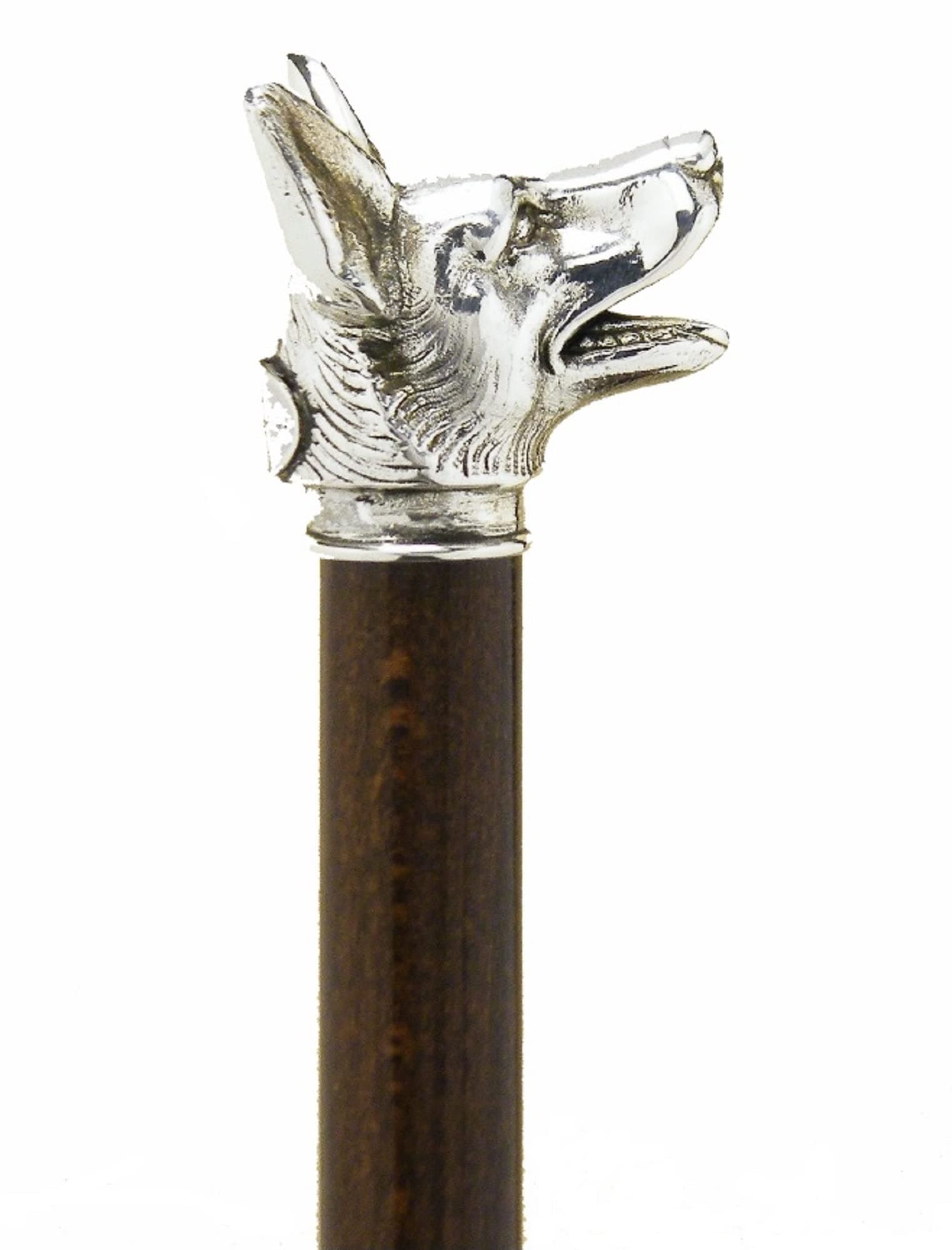 Walking Stick Collection Wolf Dog Silver 925‰