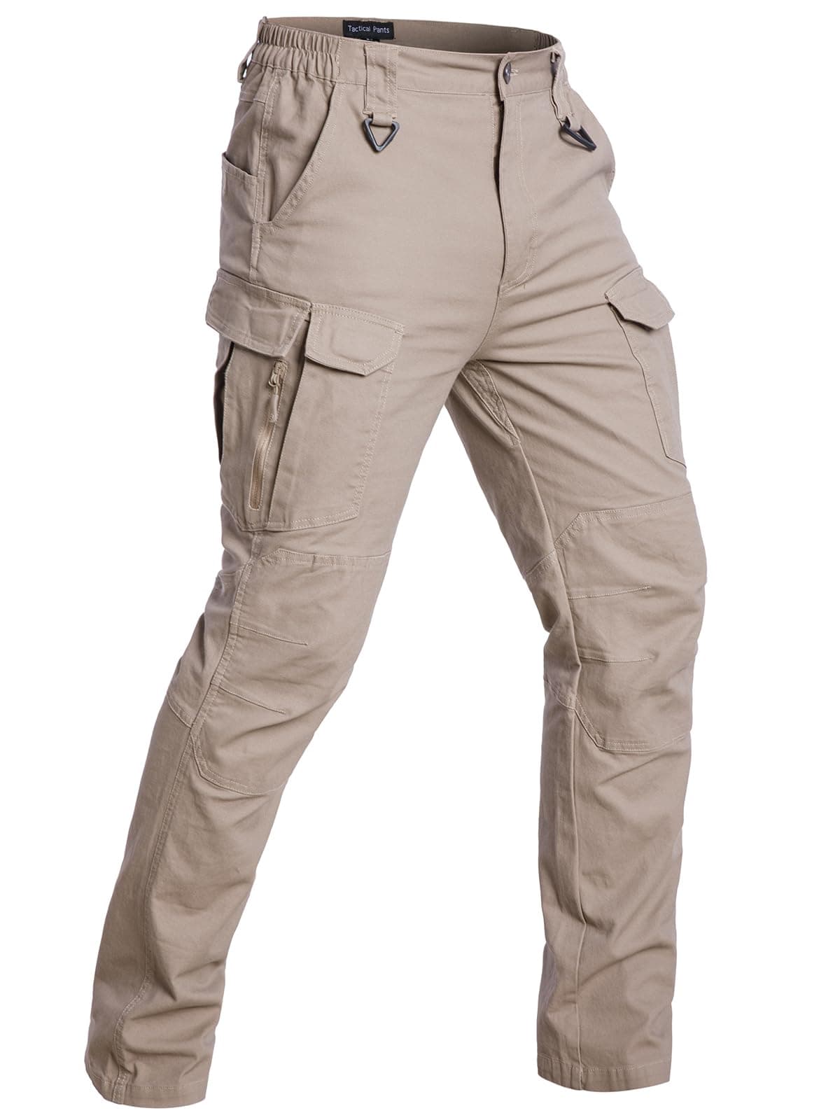 Men's Flex Tactical Pants Cotton Stretch Work Cargo Pants Lightweight EDC Outdoor Hiking Trousers