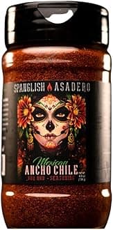 Spanglish Asadero 4.8oz Mexican Ancho Chile Spice | Mexican Seasoning for Steak, Chicken, Pork, Lamb, and Elote | Low Sodium BBQ Rub and Marinade for Smoking or Grilling Meat