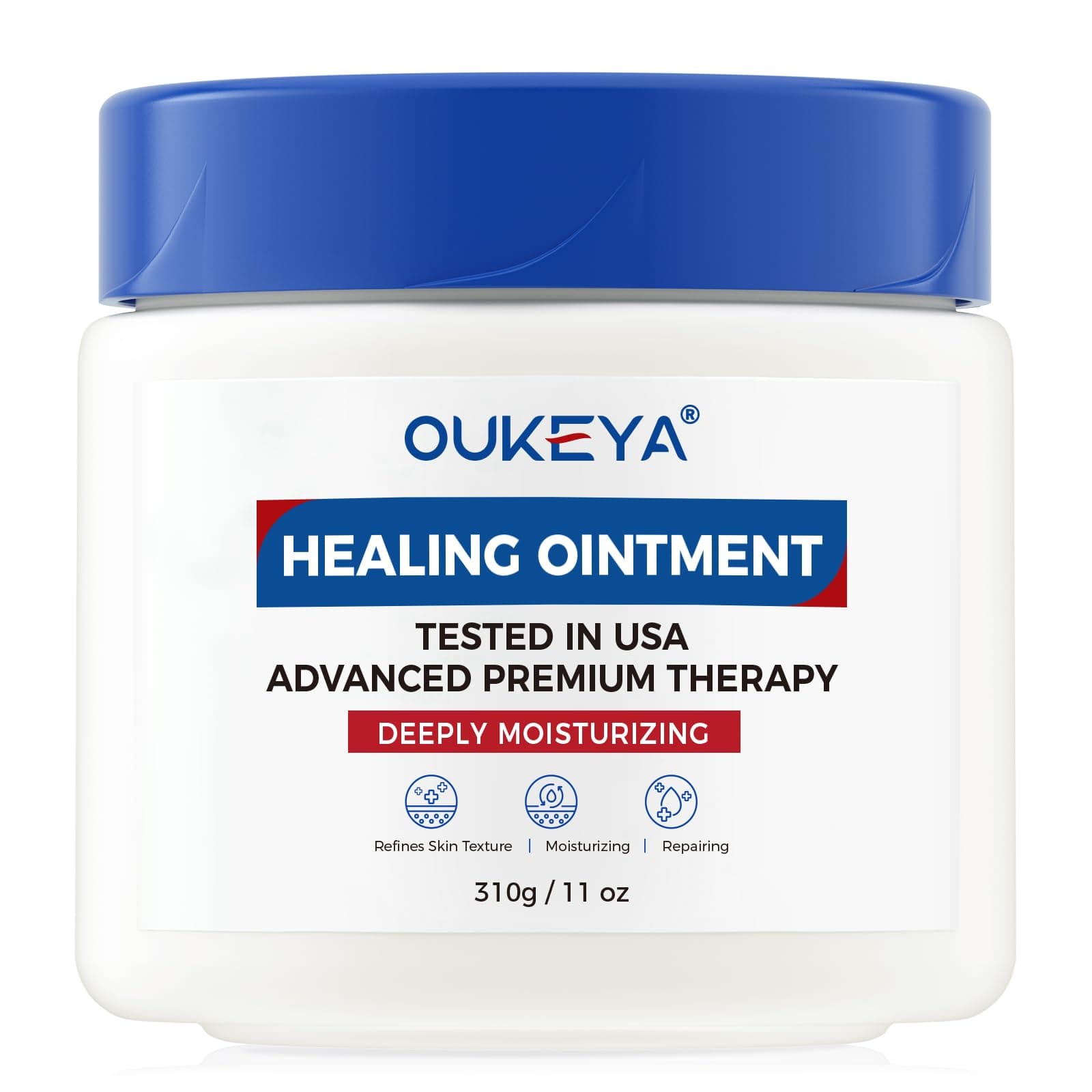 Healing Ointment, Advanced Therapy Skin Protectant, Multi-Purpose Healing Ointment and Body Moisturizer, For Dry, Cracked Skin, Minor Cuts and Burns, Soothes Cracked Hands and Chapped Lips