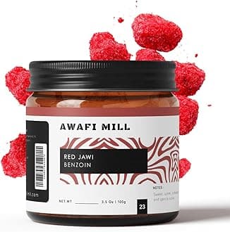 AWAFI MILL Red Jawi (Benzoin) Incense Resin 100g (3.5 oz) | Luban Jawi “Red Gum Benjamin” from Styrax spp. | Sweet Vanilla-Balsamic, Resinous Aroma | For Charcoal & Bakhoor Burners - Pack of 2