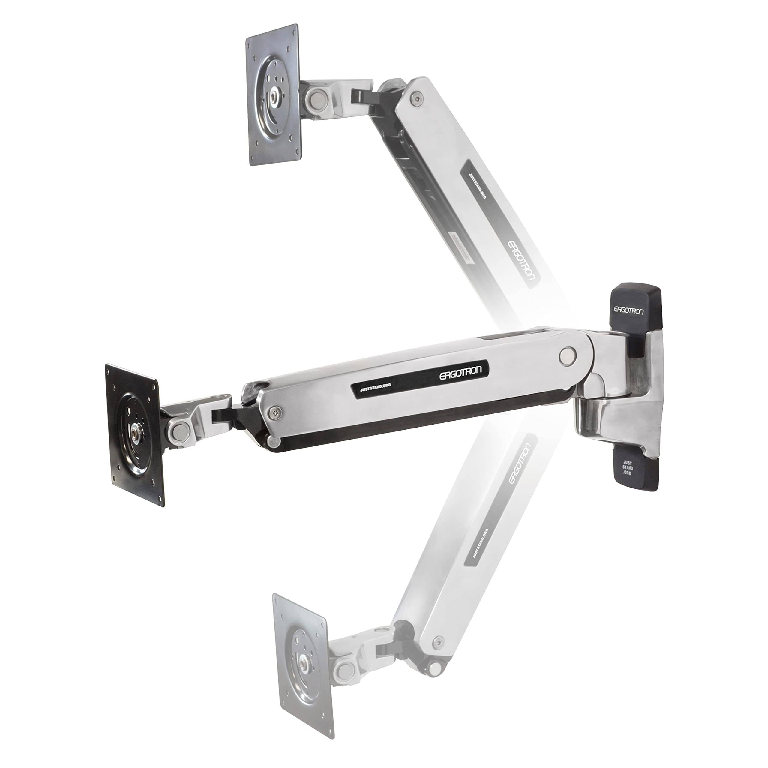 Ergotron – Interactive Arm LD, VESA TV Wall Mount – for Monitors or TVs Up to 42 Inches, 3.2-11.3kg – Polished Aluminum (45-361-026)