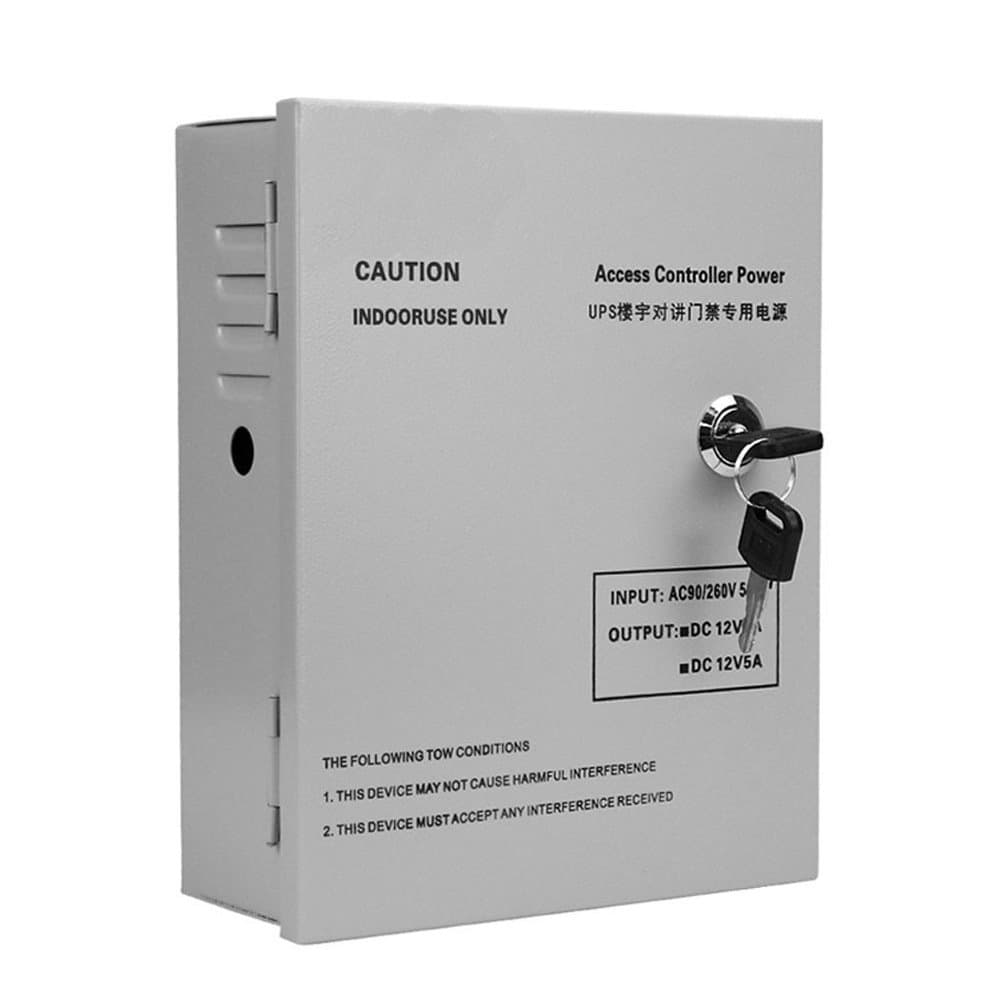 LIBO Smart Home AC90V/260V 5A Access Control Power Supply Box DC12V UPS Backup Battery for All Kinds of Electric Door Lock with Time Delay