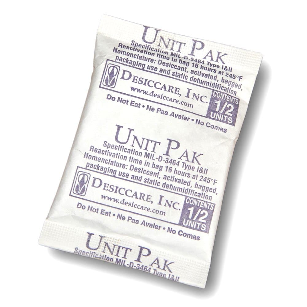 Armor Protective Packaging D1/2UCT Clay Tyvek Desiccant Provides Moisture and Corrosion Protection, 1/2 oz, Blue (Pack of 550)