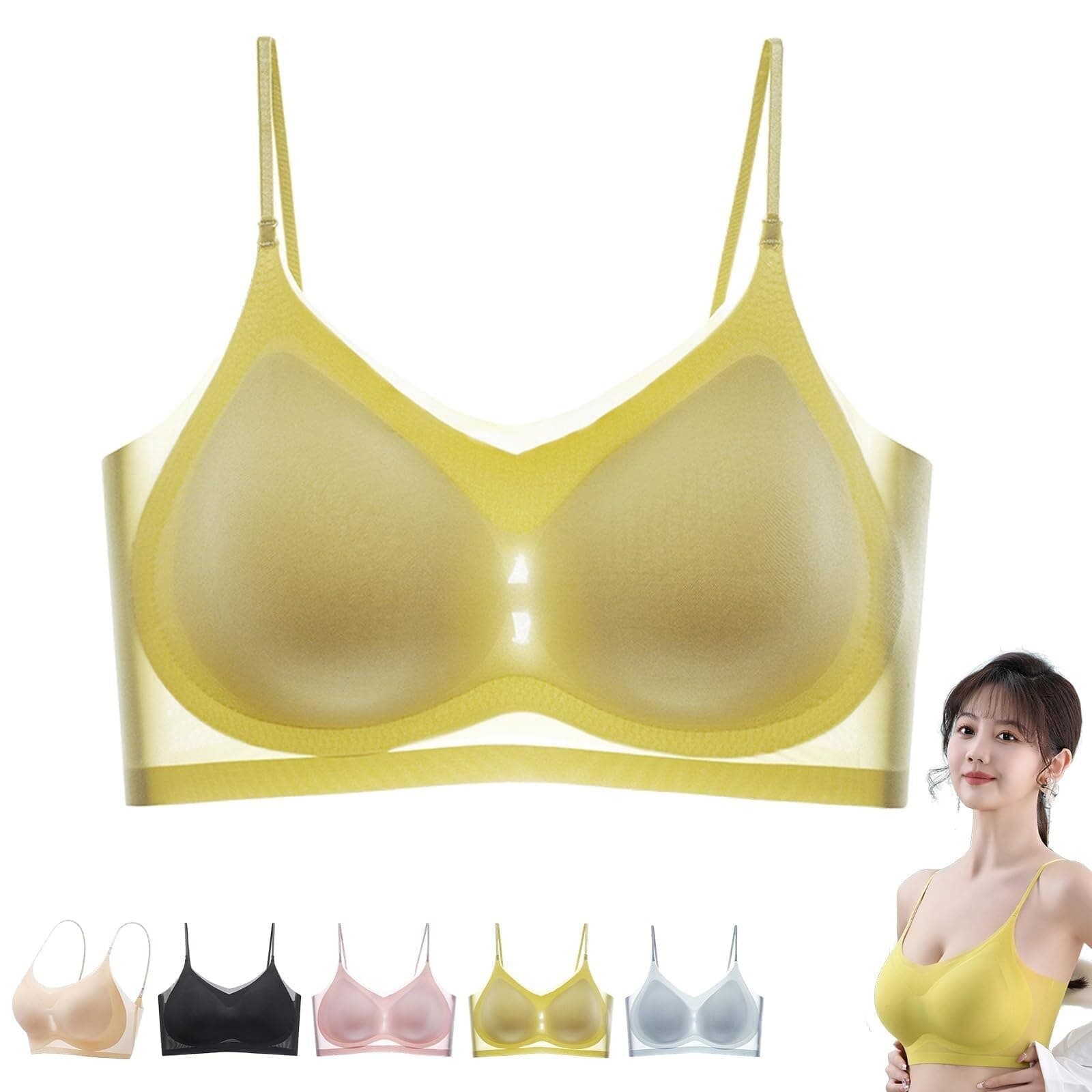 OTEBWindy Bra, Windy Bra Seamless Ultra Thin, Windybra Plus Size Ice Silk Comfort Bra, Rosiaa Dainty Bra, Rosiaa Windy Bra