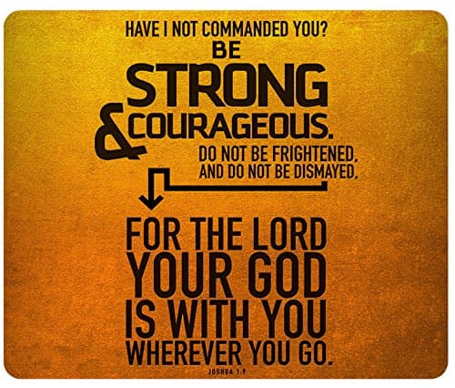 Religion Bible Verse Joshua Mousepad,Custom Rectangular Mouse Pad