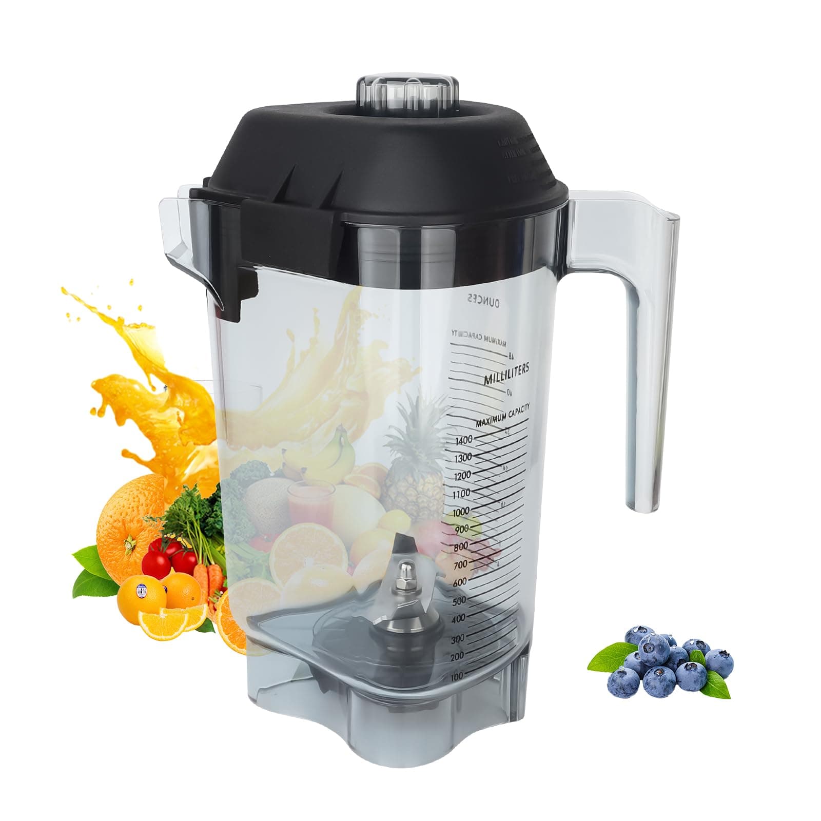 Blender Pitcher 48oz Compatible with vitamix Quiet One VM0145 36019 15978 BarBoss Drink Machine Advance Commercial Blender Pitcher Cup Parts, 16016 48 oz Advance Container VM0100A Jar -3 YR Support