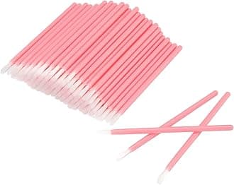 100 Pieces Pink Handle Disposable Lipstick Brushes