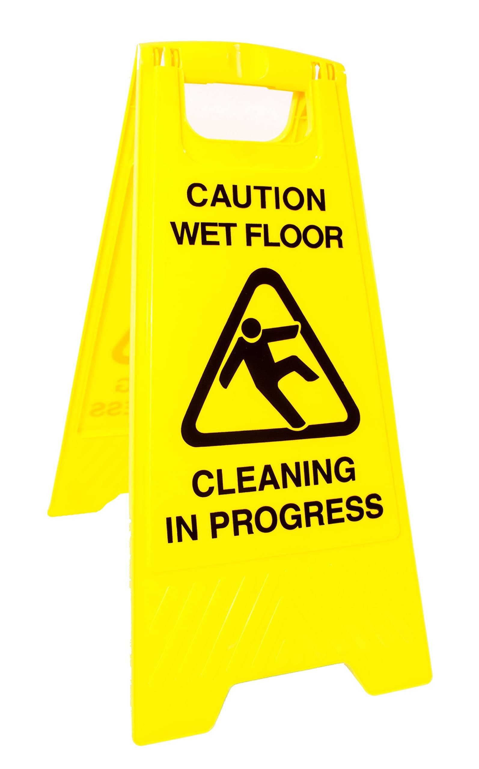 Caution Wet Floor Sign Cleaning In Progress Yellow Warning Cone Hazard Safety 'A' Frame
