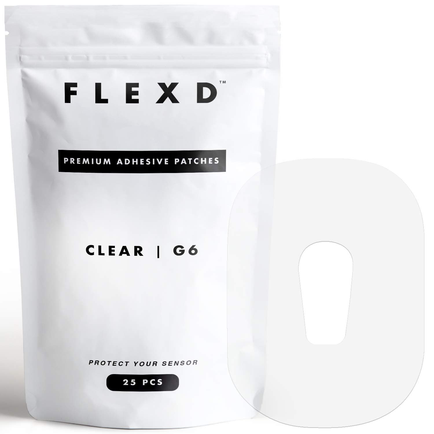 Flexd - G6 Adhesive Patches (25 Pcs) CGM Patch - Clear/Transparent Film