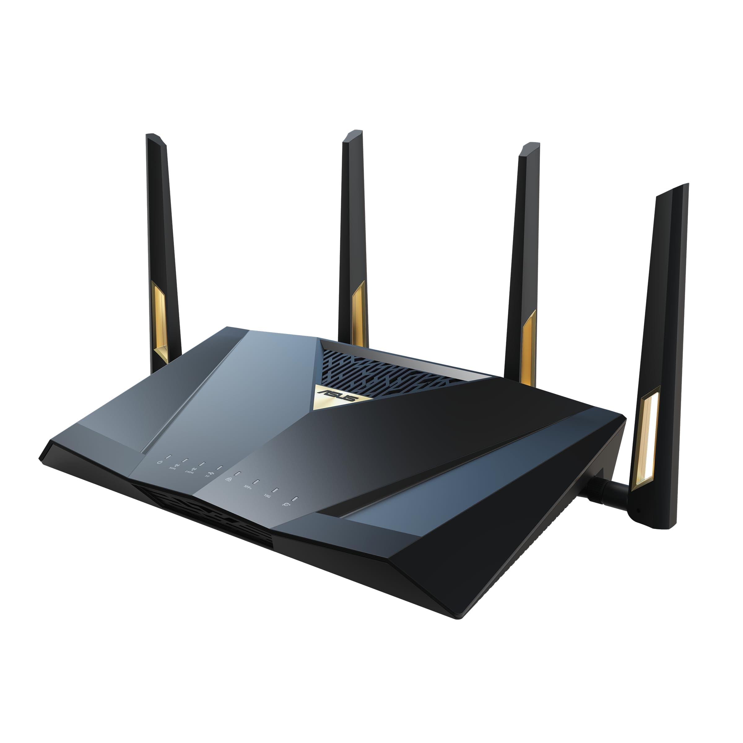 ASUS RT-BE88U Dual-band WiFi 7 AiMesh Extendable Performance Router, 4K-QAM, MLO, Dual 10G ports, SFP+, Four 2.5G ports, Four 1G ports, 34G WAN/LAN capacity, Subscription-free network security, VPNs