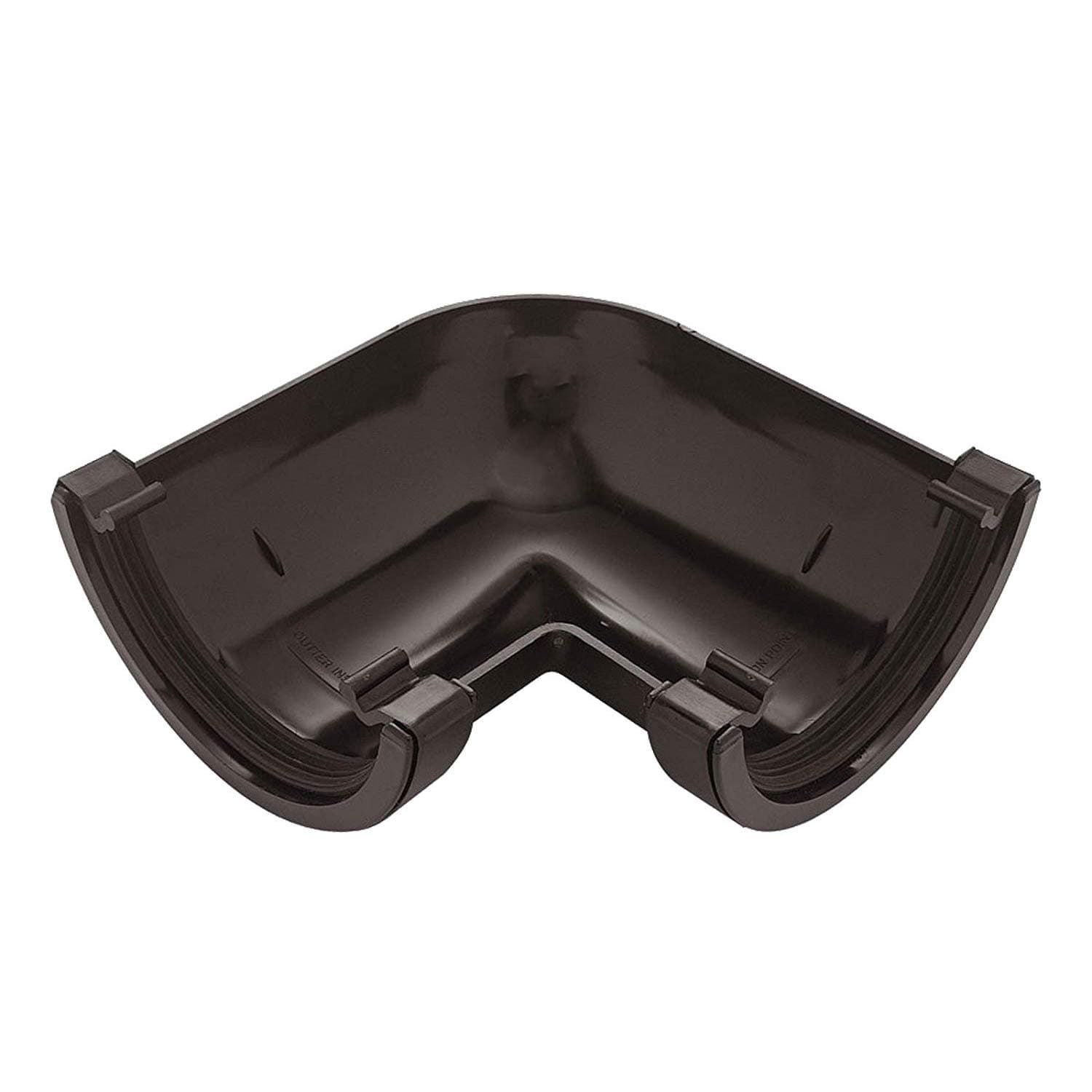 Black RWA1BL Half Round 90° Angle Gutter Corner Marshall Tufflex uPVC Plastic Rainwater Gutter System