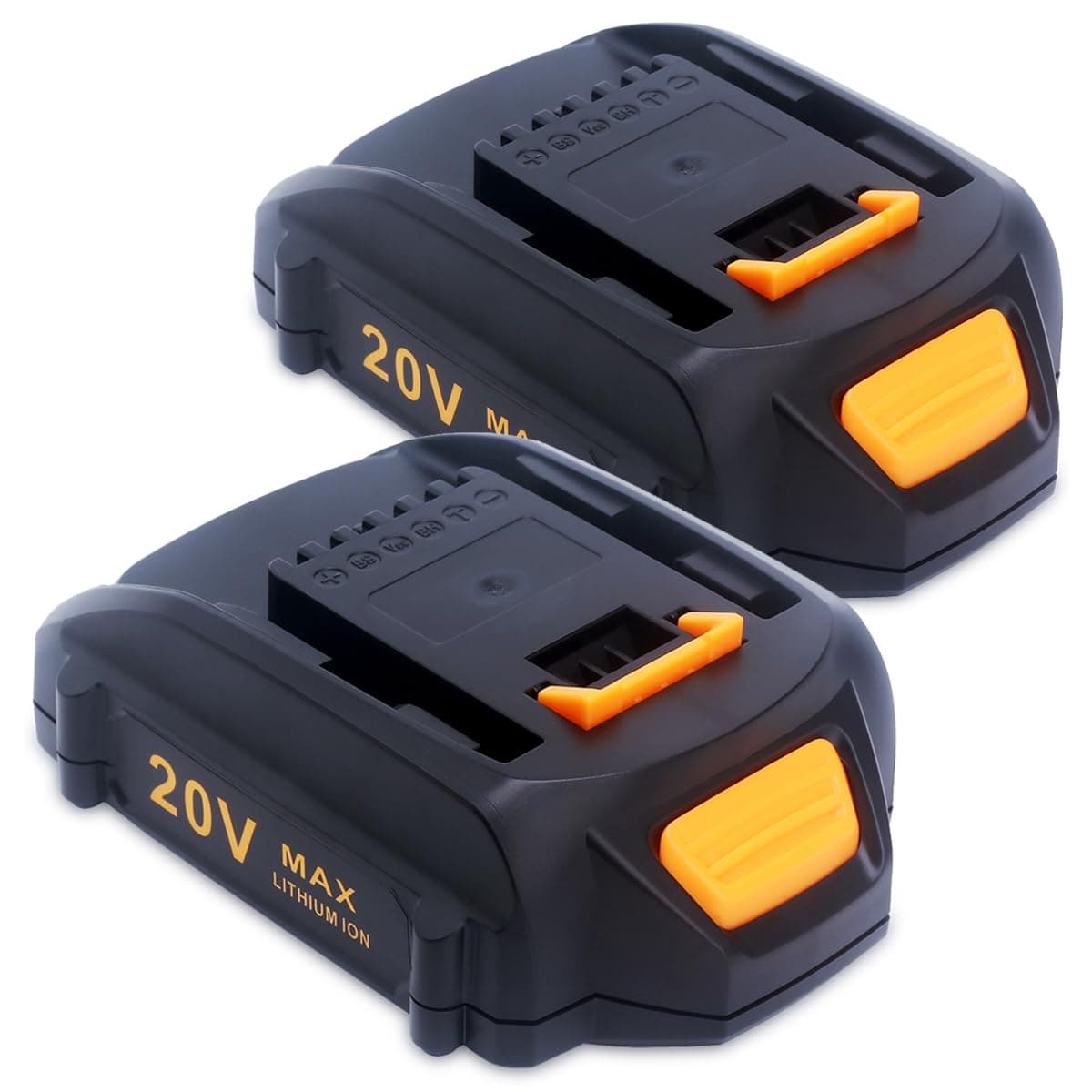 Biswaye 2-Pack WA3525 20V 4.0Ah Lithium Battery - Replacement for WA3520 WA3575 WA3578 Batteries, Compatible with WG163 WG183 WG261 WG779 20V/40V/80V Lawn Mower Blower Trimmer Outdoor Cordless Tools