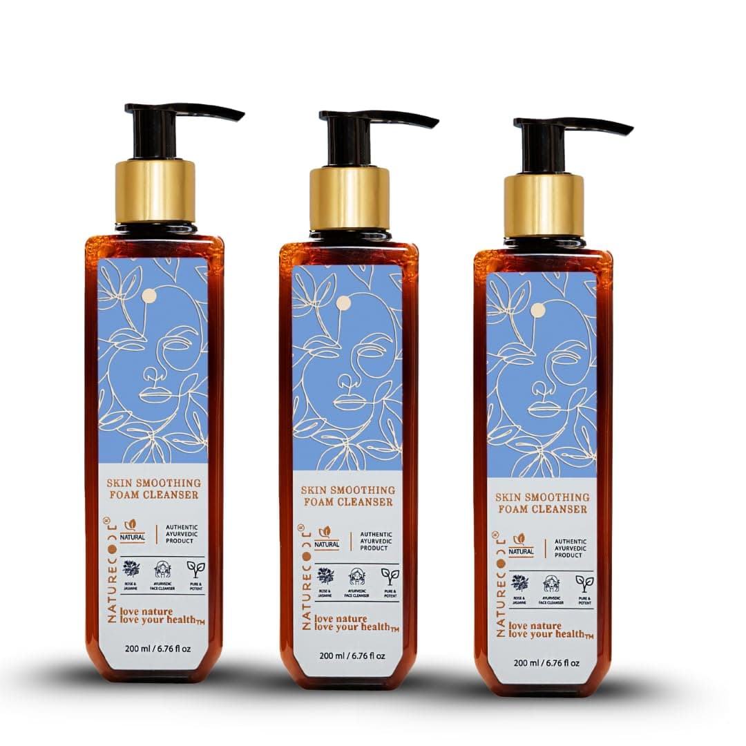 - Nature Code Natural Face Wash | Aloe Vera, Neem & Essential Oils | Gentle Foaming Cleanser for Acne-Prone & Sensitive Skin - 200ml (Pack of 3)