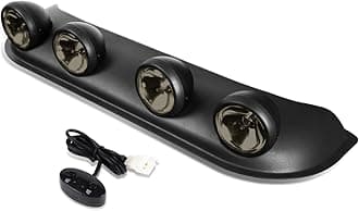 Auto Dynasty, Universal Black Frame Smoked Lens Roof Mounted Fog Light + Bulbs + Switch