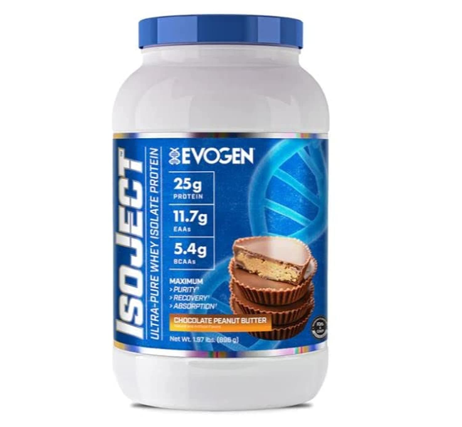 The Gym Keg Evogen Isoject Ultra-pure Whey Isolate Protein Chocolate Peanut Butter 28 Servings 896g