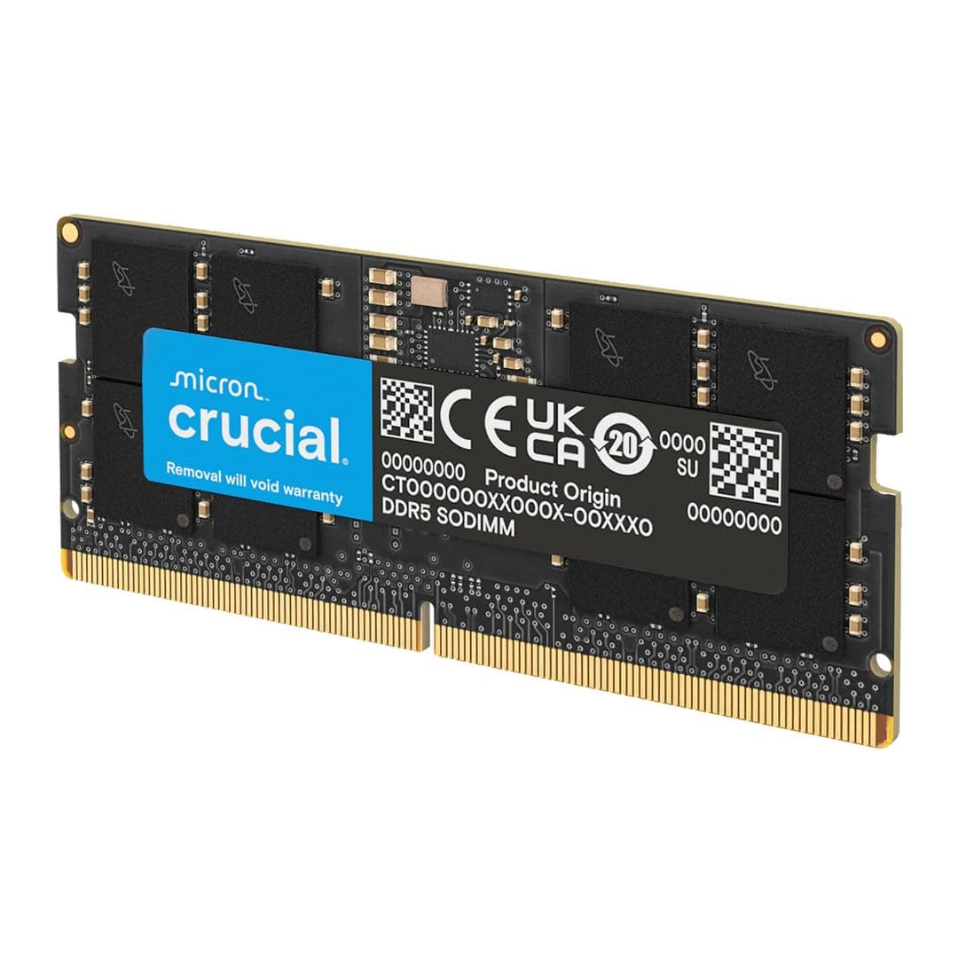 Crucial DDR5 RAM 8GB 5600MHz SODIMM, Laptop Computer Memory, Mini PC (or 5200MHz, 4800MHz) CL46 - CT8G56C46S5