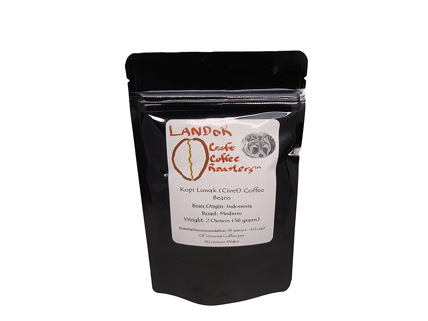 Kopi Luwak (Civet) Coffee - 2 Ounces - Medium Roast