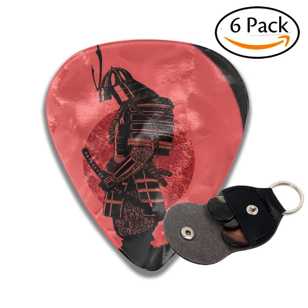 NUCOJ HUOC Samurai 351 Shape Classic Guitar Picks Cool Design Best Celluloid Guitar Picks For Your Electric, Acoustic, Or Bass Guitar