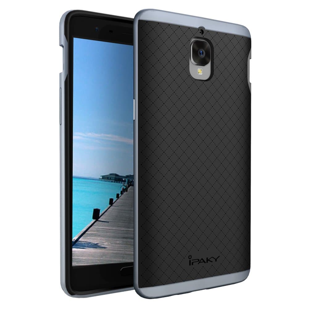 OnePlus 3 Case, OnePlus 3T Case, Rebex & IPAKY Slim Protective Cover Shock Absorption/Scratch Resistant Soft TPU Case for OnePlus 3 / OnePlus 3T (Gray)