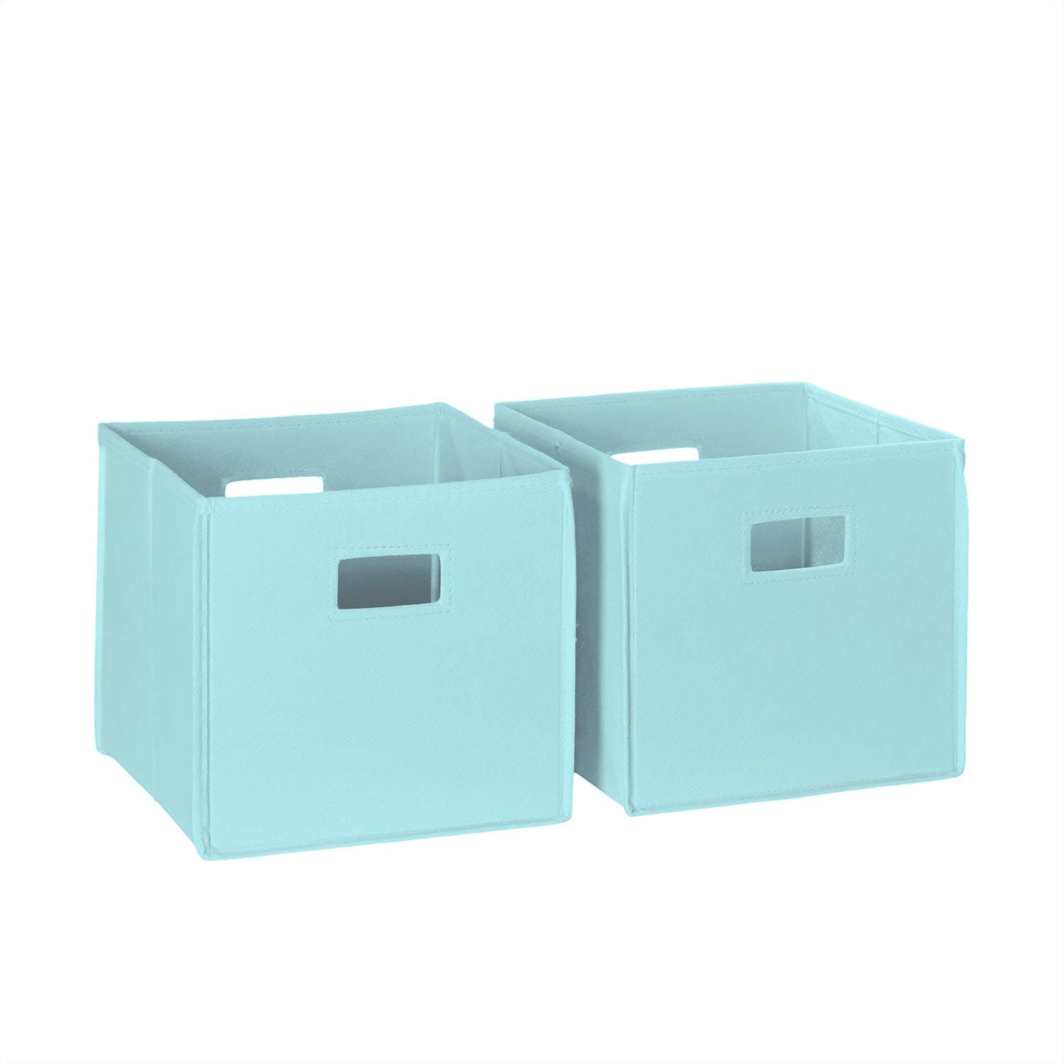Folding Storage Bins with Handles Aqua Cube Storage Organizer for Closet, Bedroom & Playroom - Closet Organizers and Storage Set of 2