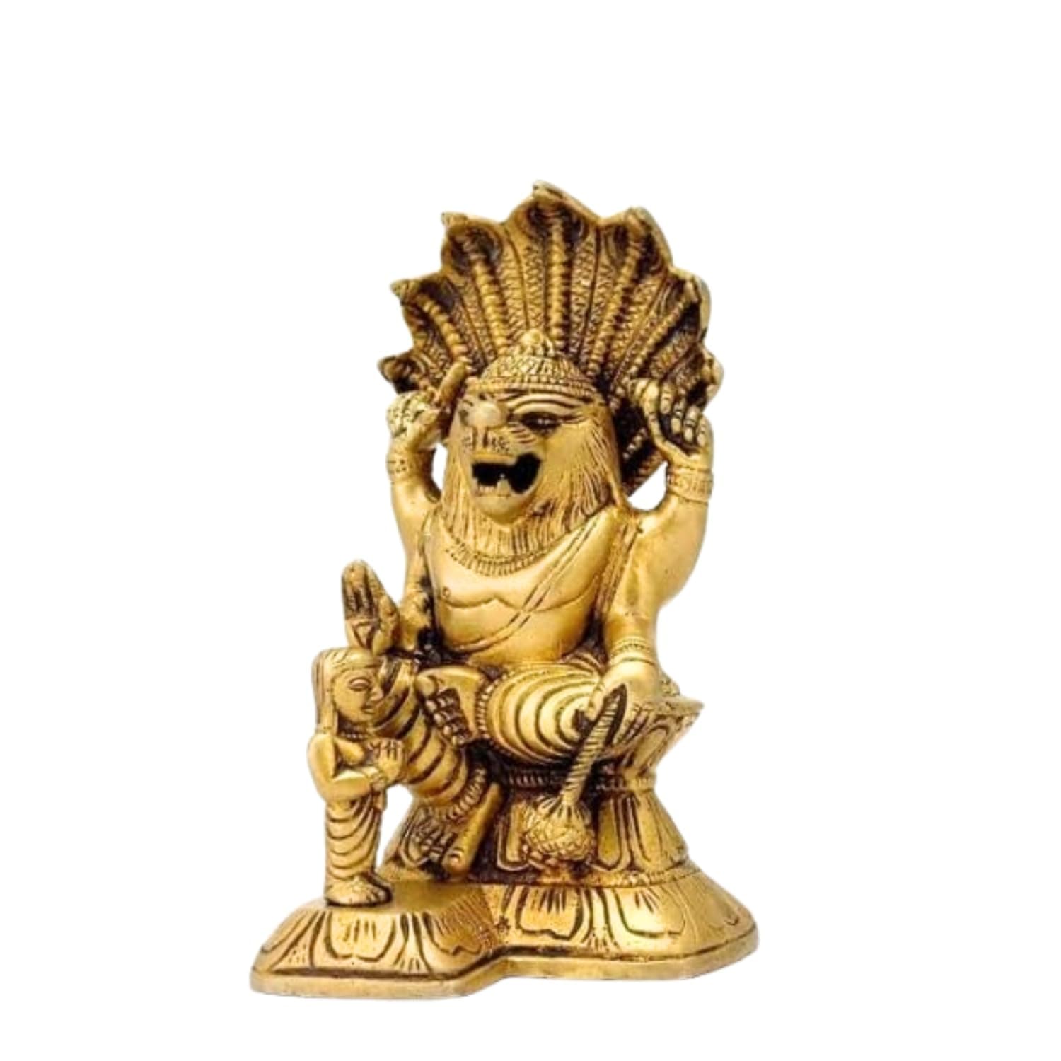 GangesIndia Lord Narasimha - Brass Statue