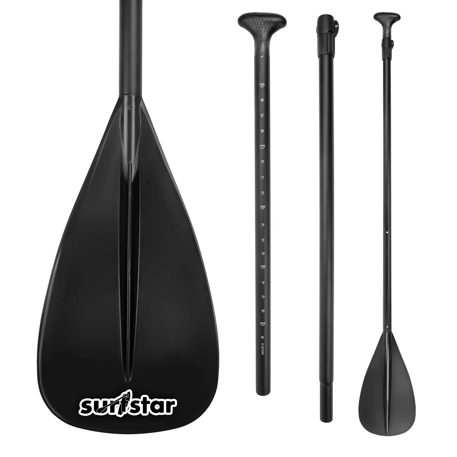 surfstarAdjustable SUP Paddle, 3-Piece Stand Up Paddle Board Paddle, Afloat & Lightweight Paddleboard Paddle with Aluminum Shaft & Nylon Blade…
