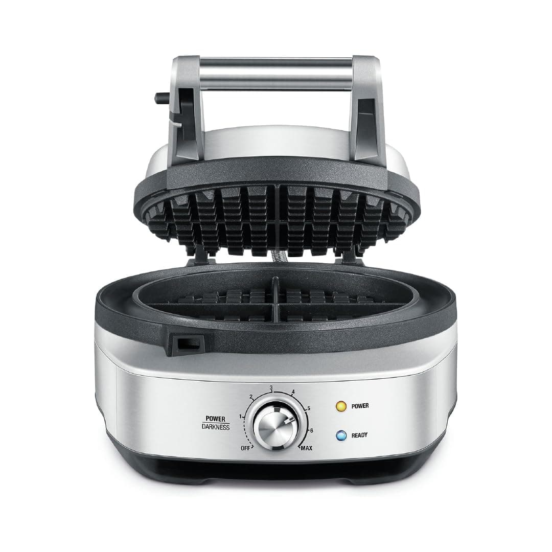 Sage - The No-Mess Waffle Maker - with Non-Stick Surface, No Mess Moat & Browning Control - Brushed Stainless Steel