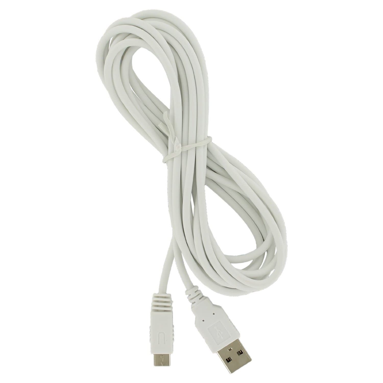 DollaTek Extra Long 3M Composite Wii U Gamepad USB Power Cable - White