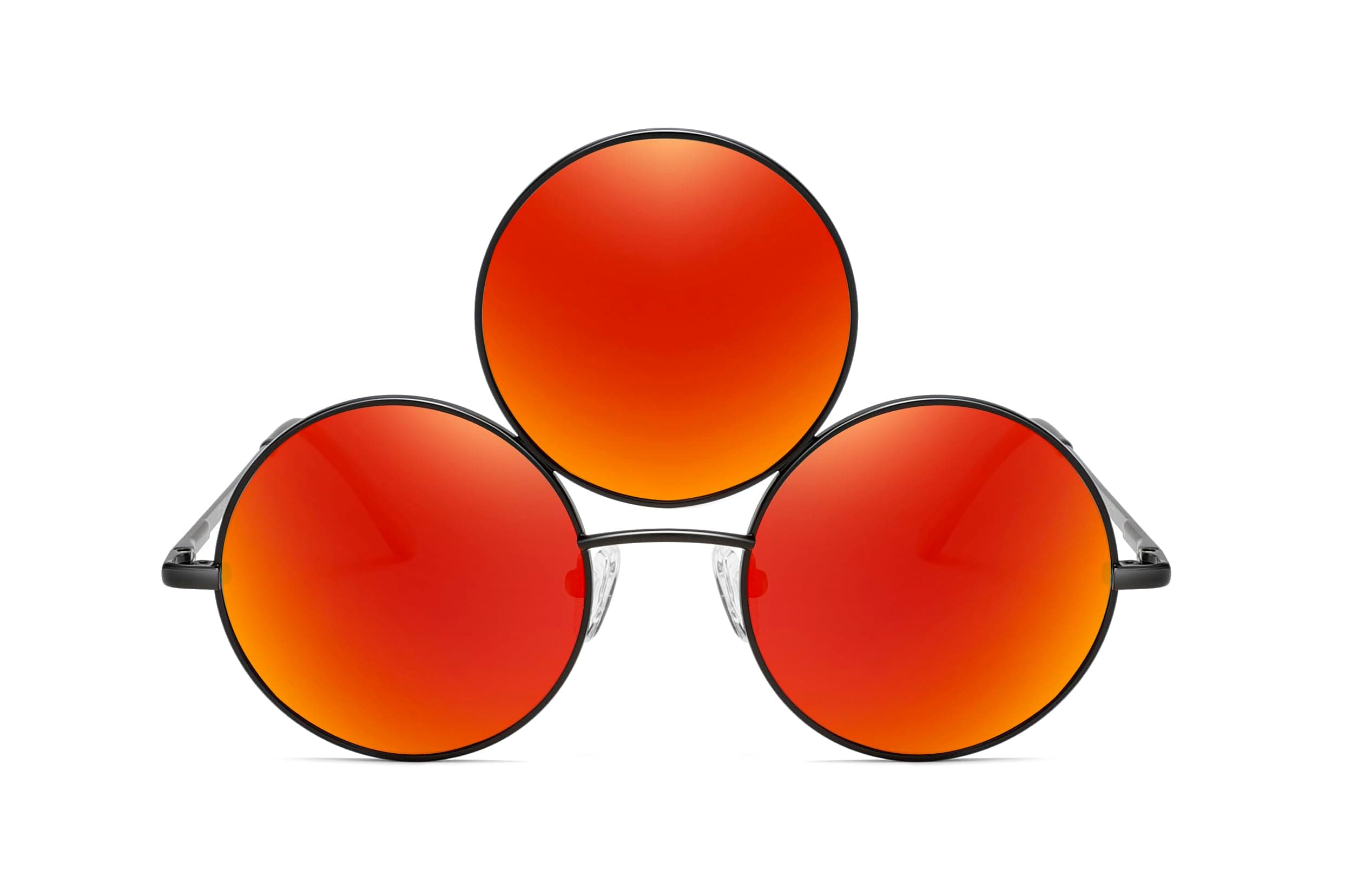 Third Eye Sunglasses Polarized Reflective Mirrored Dark Red Lens