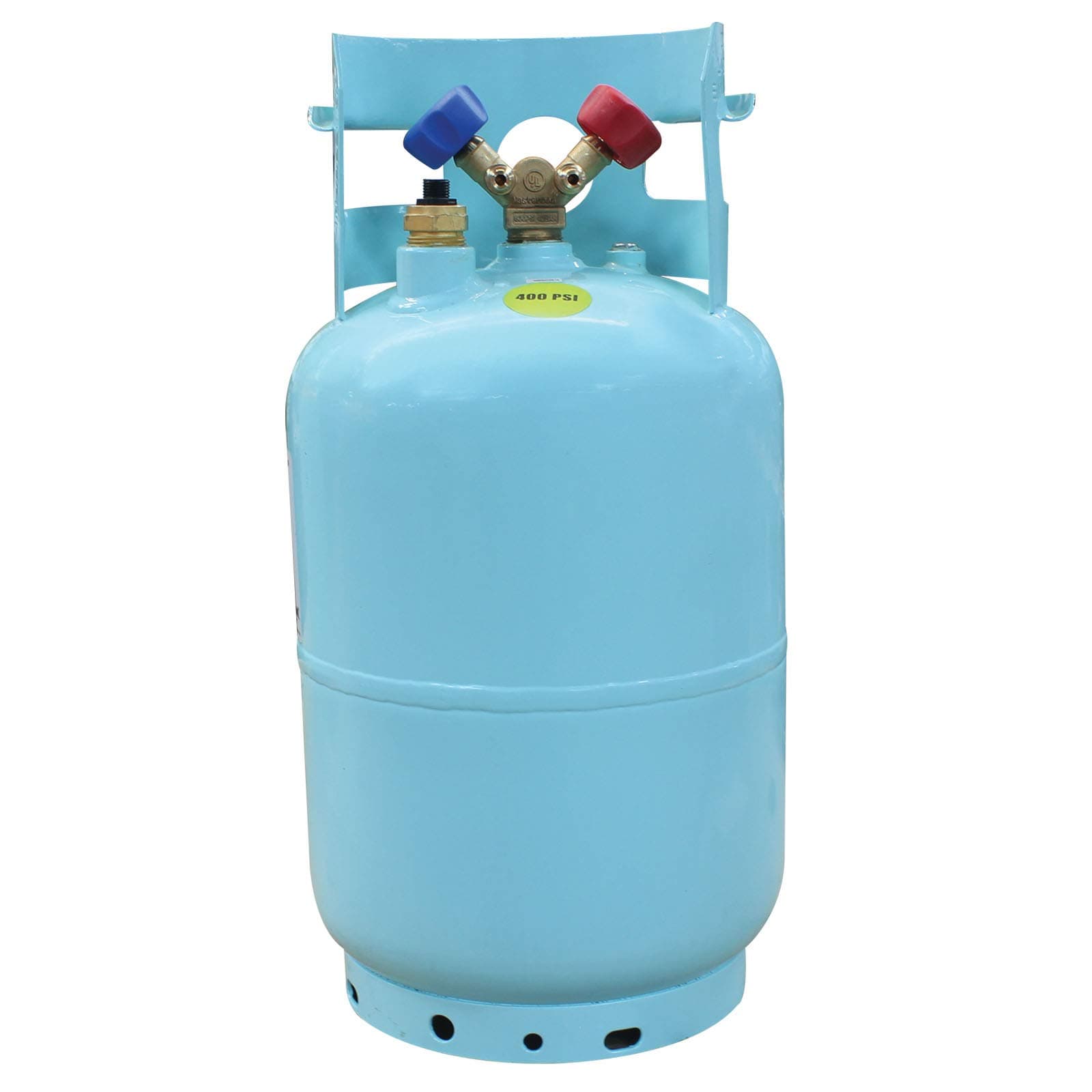67010 30 lb Refrigerant Recovery Cylinder with Float Switch, DOT-Approved, 1/2" Acme Connections, HP295 Steel, Blue (No Refrigerant Included)