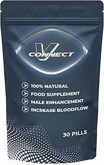 V Connect 30 Male Performance Enhancing Pills100% Herbal Natural Food Supplement | Fast Acting | Ginseng Maca | Energy and Stamina Support | Made in UK